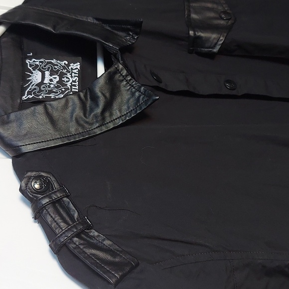Black killstar skull button up faux leather - Picture 2 of 6